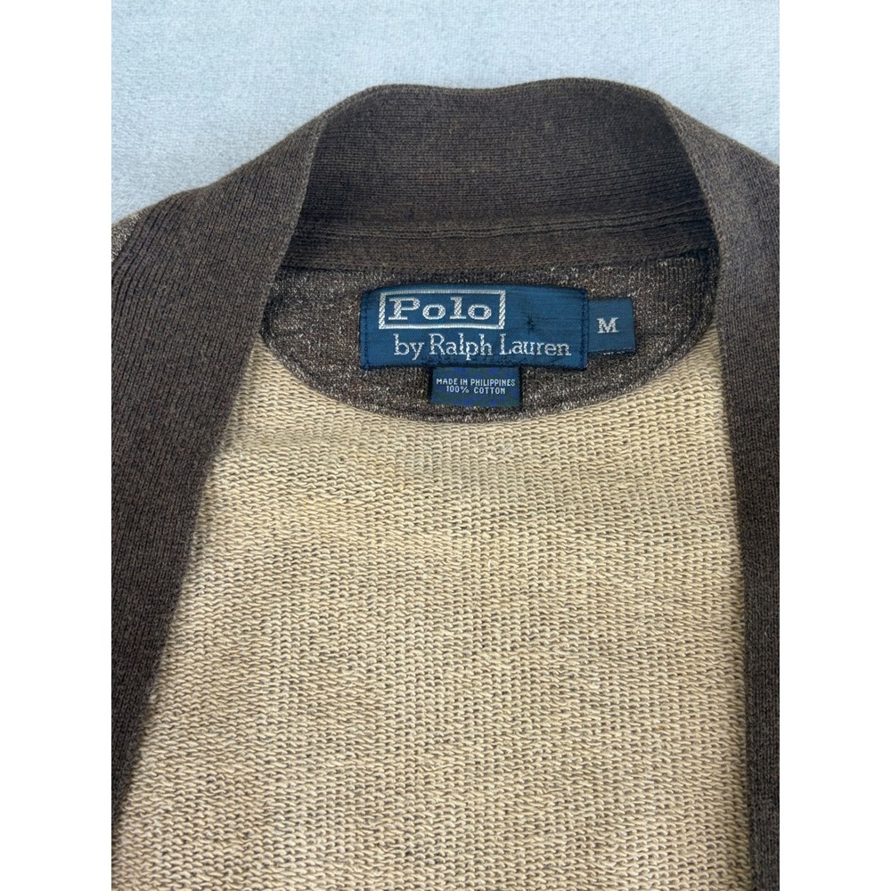 Polo Ralph Lauren Mens French Terry Utility Safari Cardigan Cargo M Cabin Preppy - Picture 2 of 6